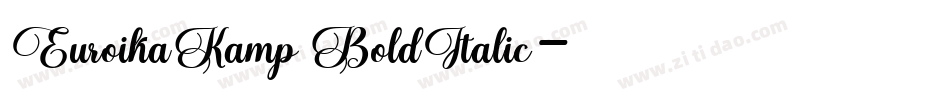 EuroikaKamp BoldItalic字体转换